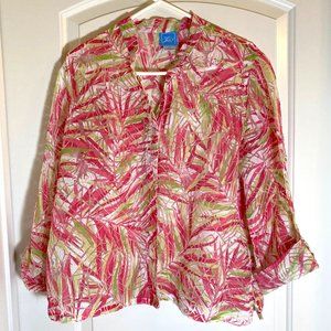 Lara Lane Semi-Sheer Ladies Blouse Size 14